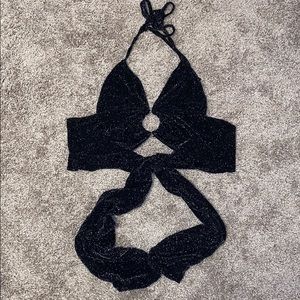 PrettyLittleThing sparkly black top